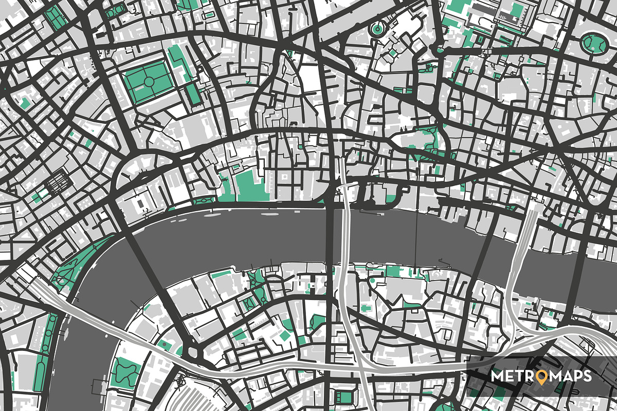 London Map – Regular Mint, an Illustration by MetroMaps (Photo 2 of 3)