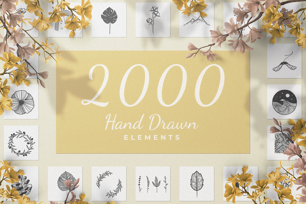 2000 Hand Drawn Elements, an Animal Illustration by Michael Rayback Design (Photo 1 of 29)