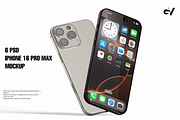 iPhone 16 Pro Max App Skin Mockup, an iPhone Mockup by GraphicVil (Thumbnail 1 of 9)