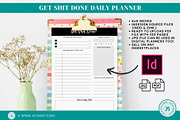 EDITABLE DAILY PLANNER INDESIGN, a Stationery Template by Traveling Designer (Thumbnail 1 of 4)