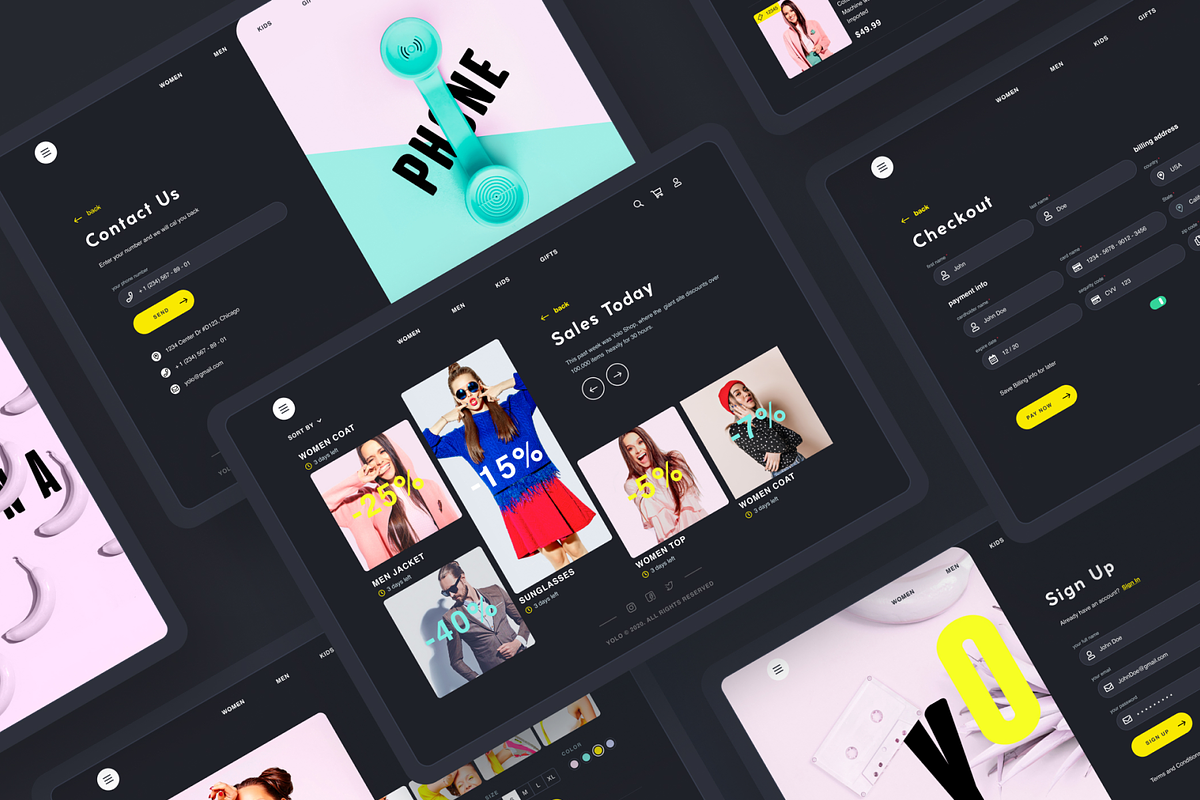 Yolo Shop UI KIT, a Product Mockup by Julia Shagofferova (Photo 10 of 11)