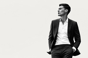 Elegant young man in a stylish suit, a Person Photo by MistyDay