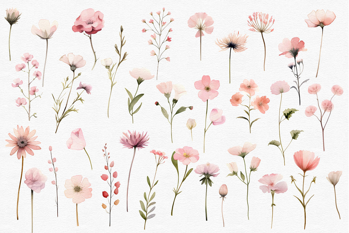Tiny wildflowers set, a Decorative Illustration by marie dricot (Photo 2 of 15)
