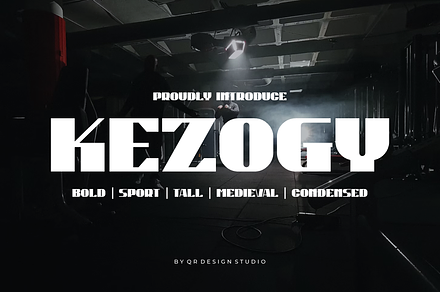 Kezogy - Sport Font, a Sans Serif Font by QR Design Studio