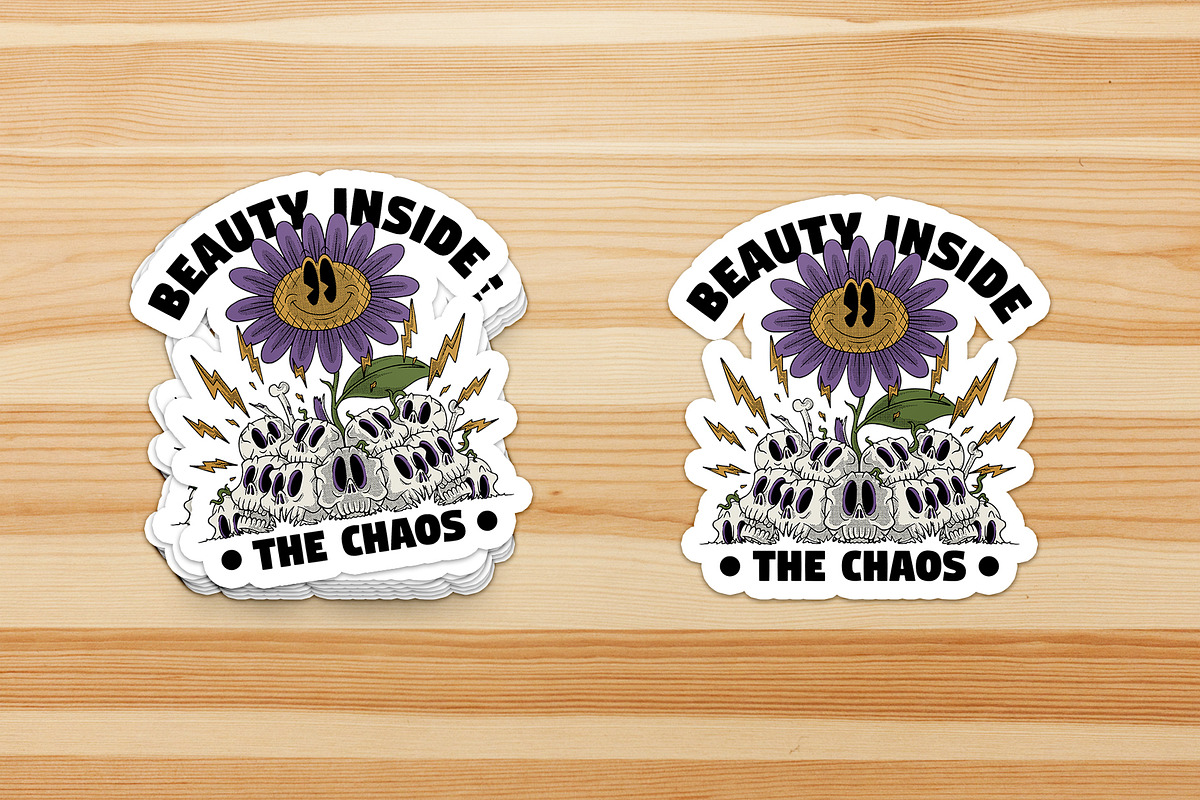 Sunflower Growing Through Skulls, a Branding & Logo Template by Judsart (Photo 3 of 3)