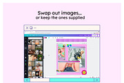 Retro Instagram Feed Canva Template, a Social Media Template by Cultive Creative (Thumbnail 7 of 14)