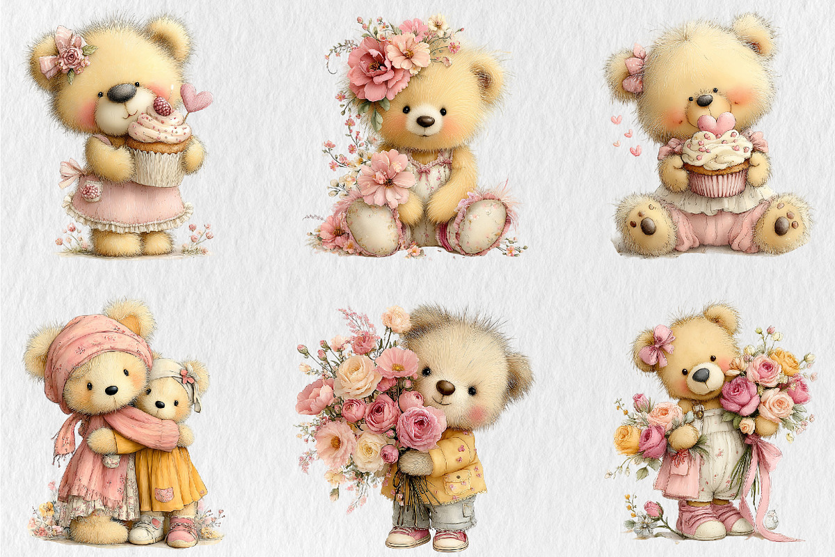Mother’s Day Teddy Bear Clipart, a Seasonal Illustration by Rose Art (Photo 4 of 6)