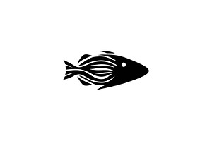 simple fish logo, a Branding & Logo Template by ZHR Creative