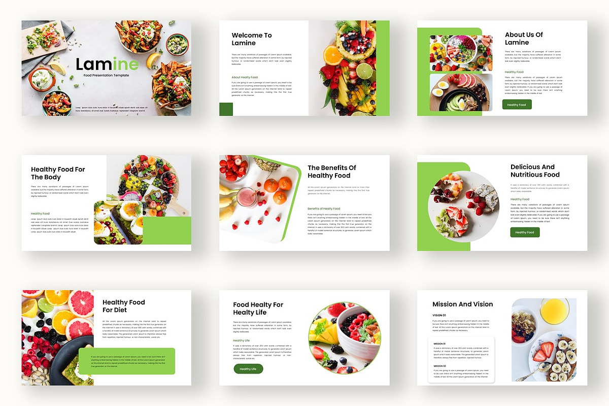 Lamine – Food PowerPoint Template, a Presentation Template by kreatifreya (Photo 4 of 5)