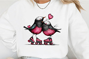 Whimsical Valentine Birds Clipart, an Illustration by OK Design (Thumbnail 6 of 6)
