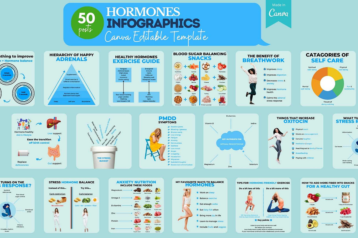 Health & Fitness Bundle -Canva Posts, a Social Media Template by Viral Content Design (Photo 9 of 19)