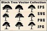 Black Tree Vector Clipart Pack, an Object Graphic by Designer_Momina (Thumbnail 1 of 10)