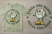 Baseball Cartoon Vintage, an Illustration by vectstudio (Thumbnail 4 of 5)
