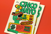 Cream Quirky Cinco De Mayo Flyer Set, a Flyer Template by graphicook (Thumbnail 2 of 3)