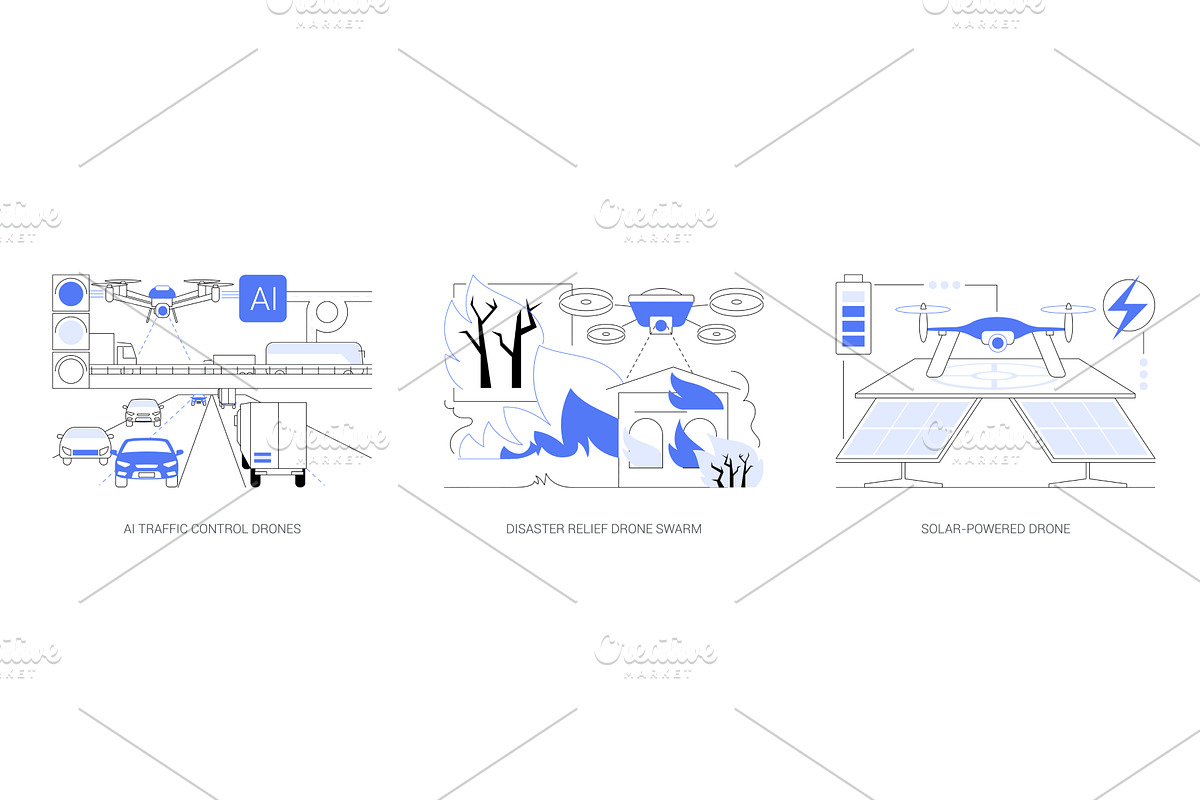 AI-Driven Autonomous Drone Solutions, a Technology Illustration by Visual Generation
