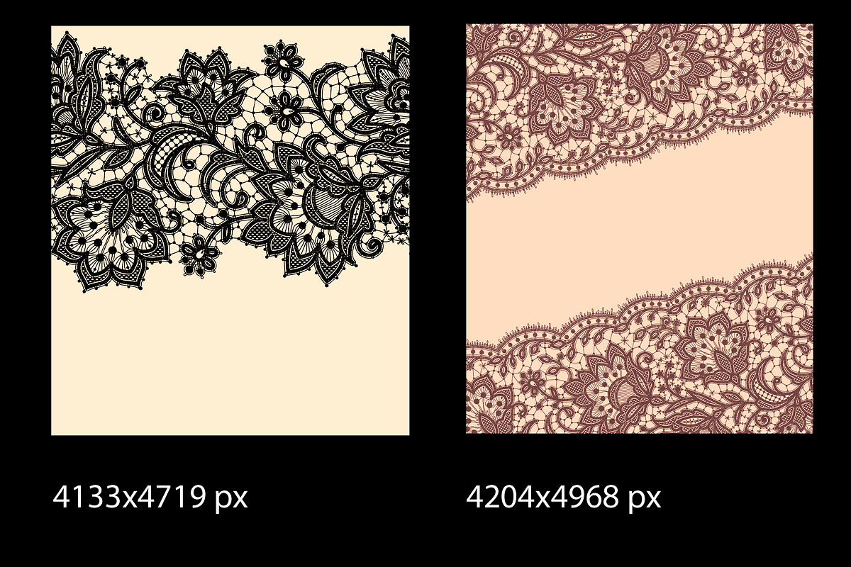 Lace seamless pattern, corner, card., a Pattern Graphic by Ajuga (Photo 6 of 7)