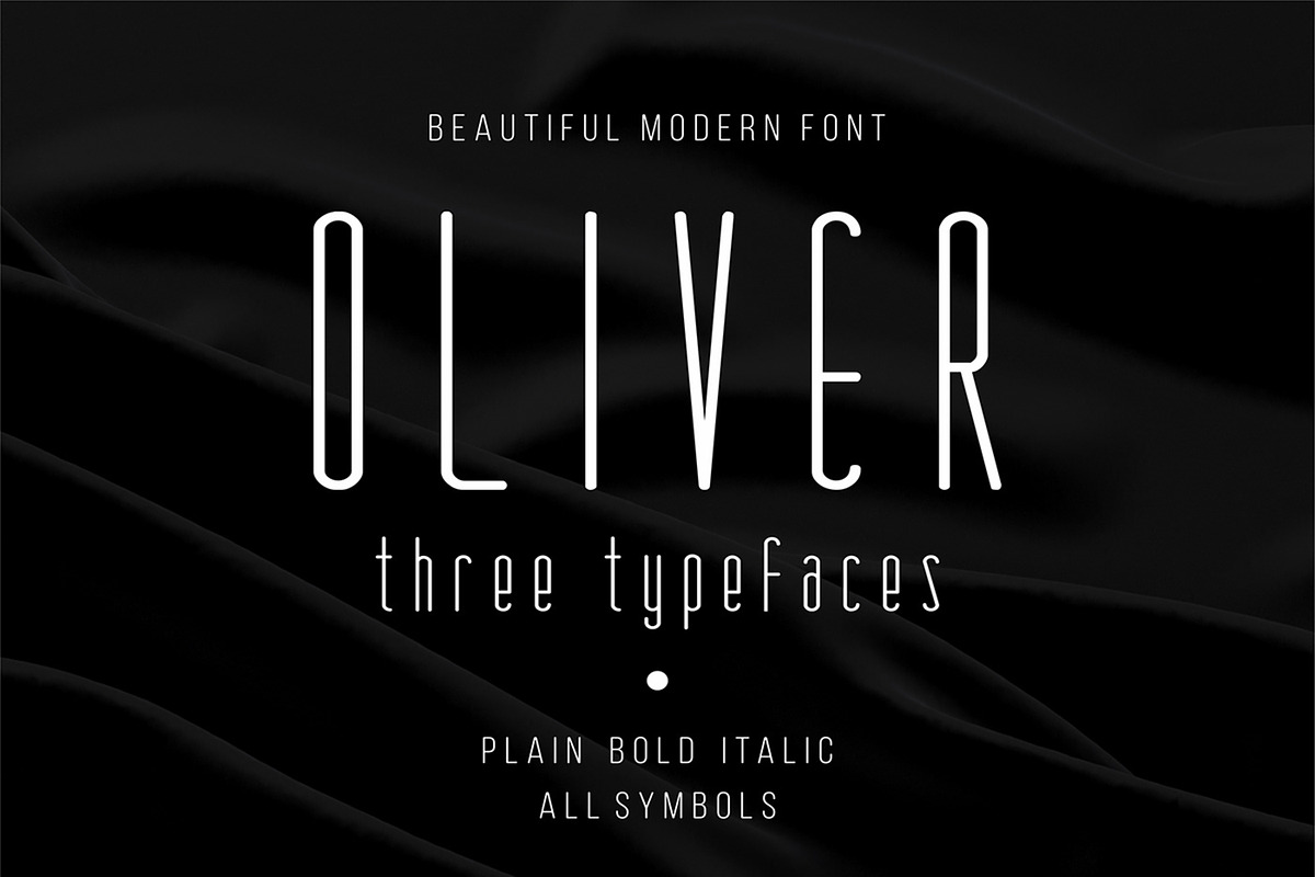 Oliver - modern font - three version