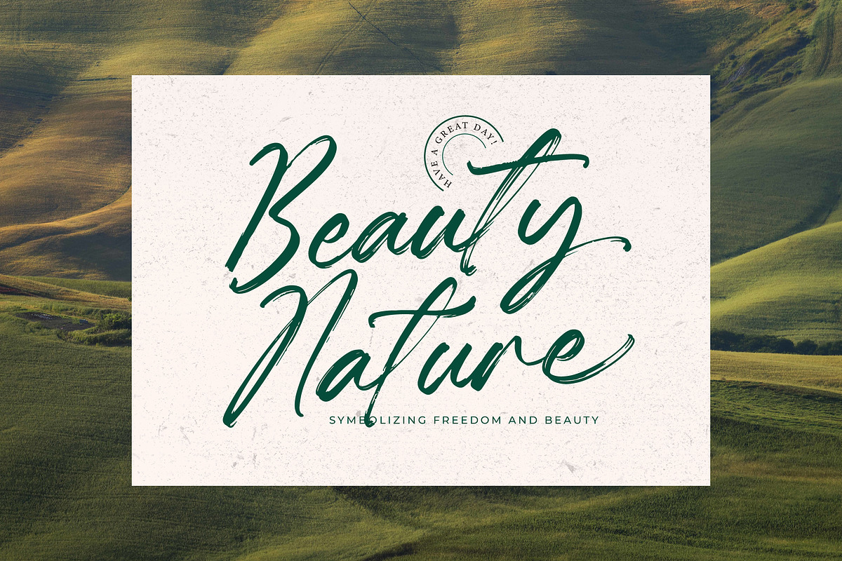 Hugetta Amphals Elegant Brush Font, a Script Font by Letterena Studios Script (Photo 6 of 15)