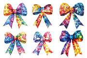 Bow Autism Awareness Png, an Illustration by SinaCreation (Thumbnail 4 of 5)