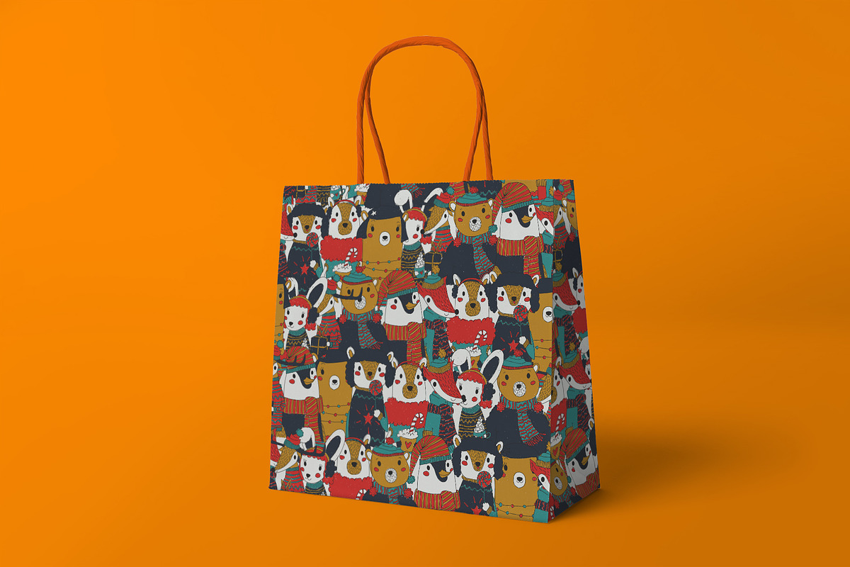 Vector Cute Woodland Animals Pattern, a Pattern Graphic by Chloe's Illustrations (Photo 3 of 5)