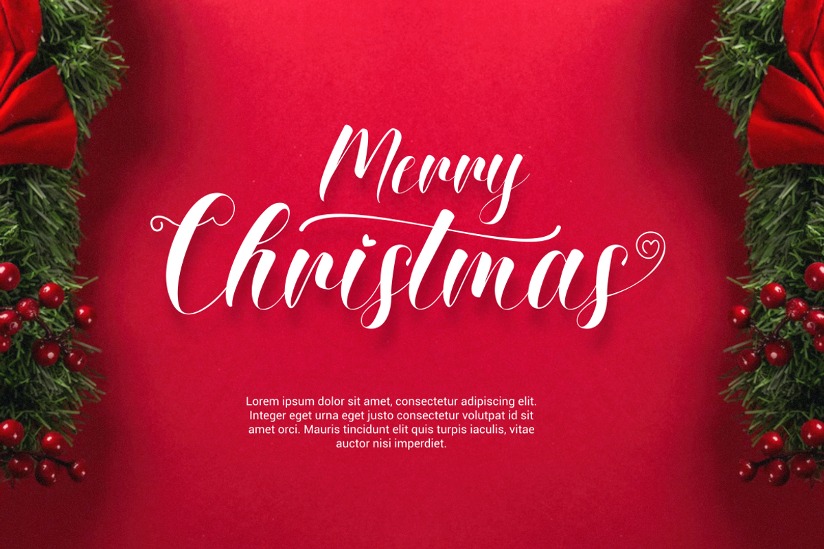 Christmas Beauty Day Font, a Handwritten Font by Onotype (Photo 3 of 5)