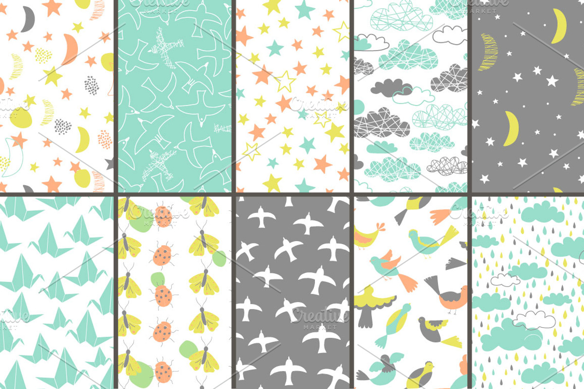 it's a BABY Seamless Patterns, a Pattern Graphic by Katya_lu (Photo 7 of 8)