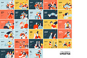 Lifestyle vector ills, color 1, a Templates & Theme by Grivina's shop (Thumbnail 16 of 18)