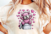 Valentine’s  Teddy Bear Coquette Cli, an Illustration by DreamCafeArt (Thumbnail 4 of 6)