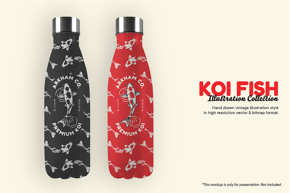 Koi Fish Japanese Carp Illustration, an Illustration by ARQAM Studio (Photo 6 of 10)