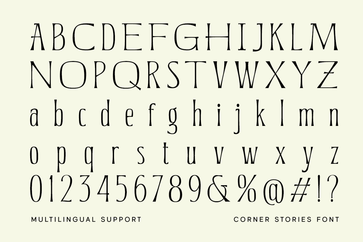 Corner Stories Contrast Serif, a Script Font by Letterhend Studio (Photo 5 of 11)