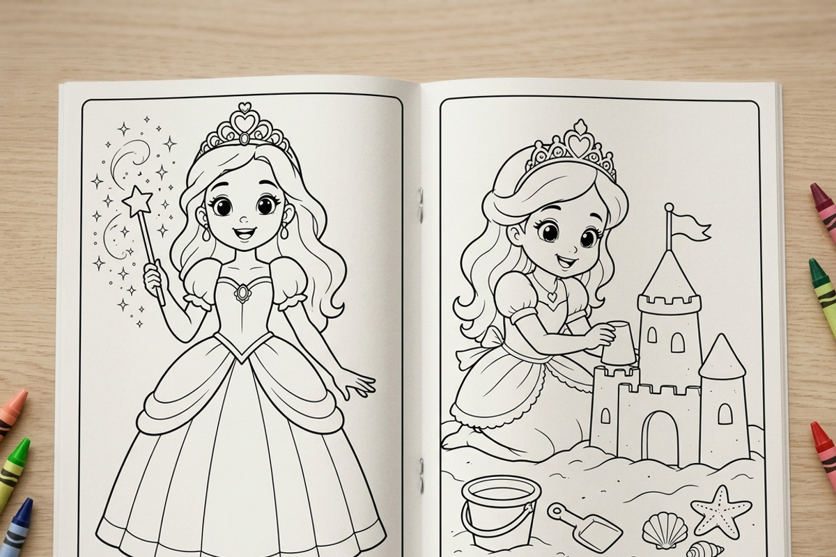 Magical Princess Coloring Book Vol45, a Person Illustration by ikarifq shop (Photo 7 of 7)