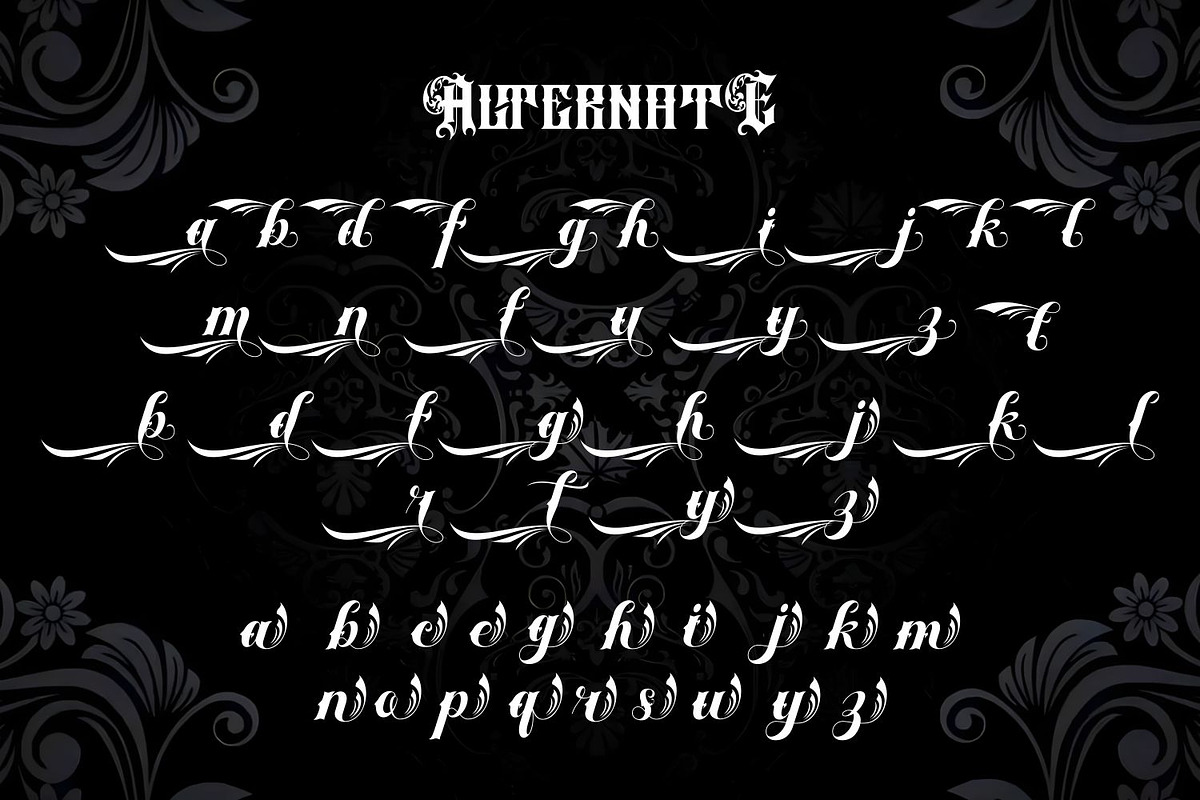 Sinister – Tattoo Script Font, a Script Font by WhymoreArt (Photo 16 of 18)