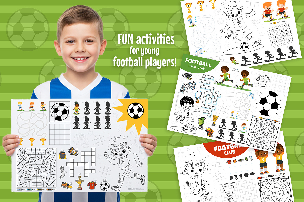 Football Printable Playmats for Kids, a Sport Illustration by Ksenya Savva (Photo 4 of 6)