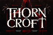 Thorncroft - Serif Grunge Horror, a Serif Font by Inviline.co (Thumbnail 1 of 15)