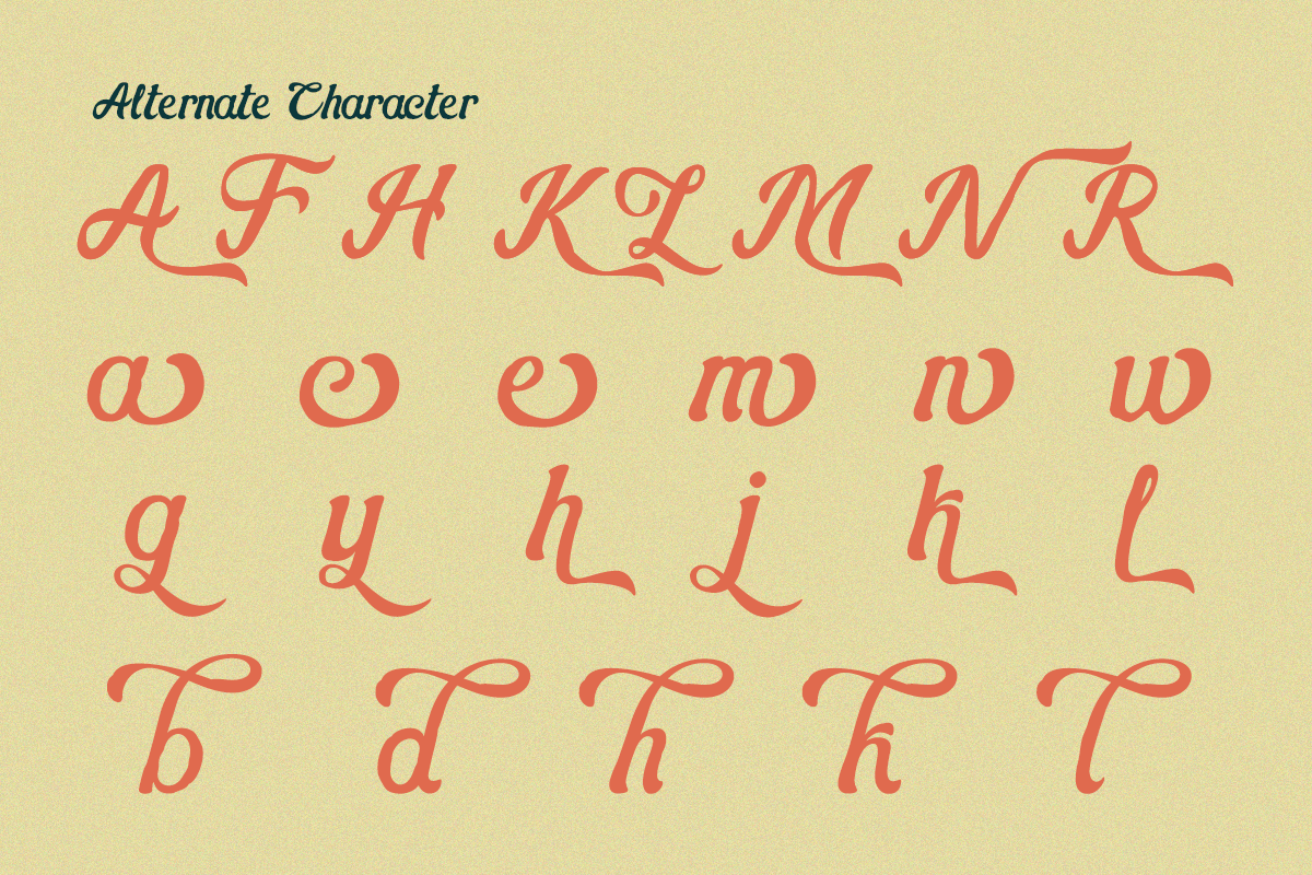 Khabalac - Vintage Floral Script, a Handwritten Font by Qweera Studio (Photo 11 of 12)
