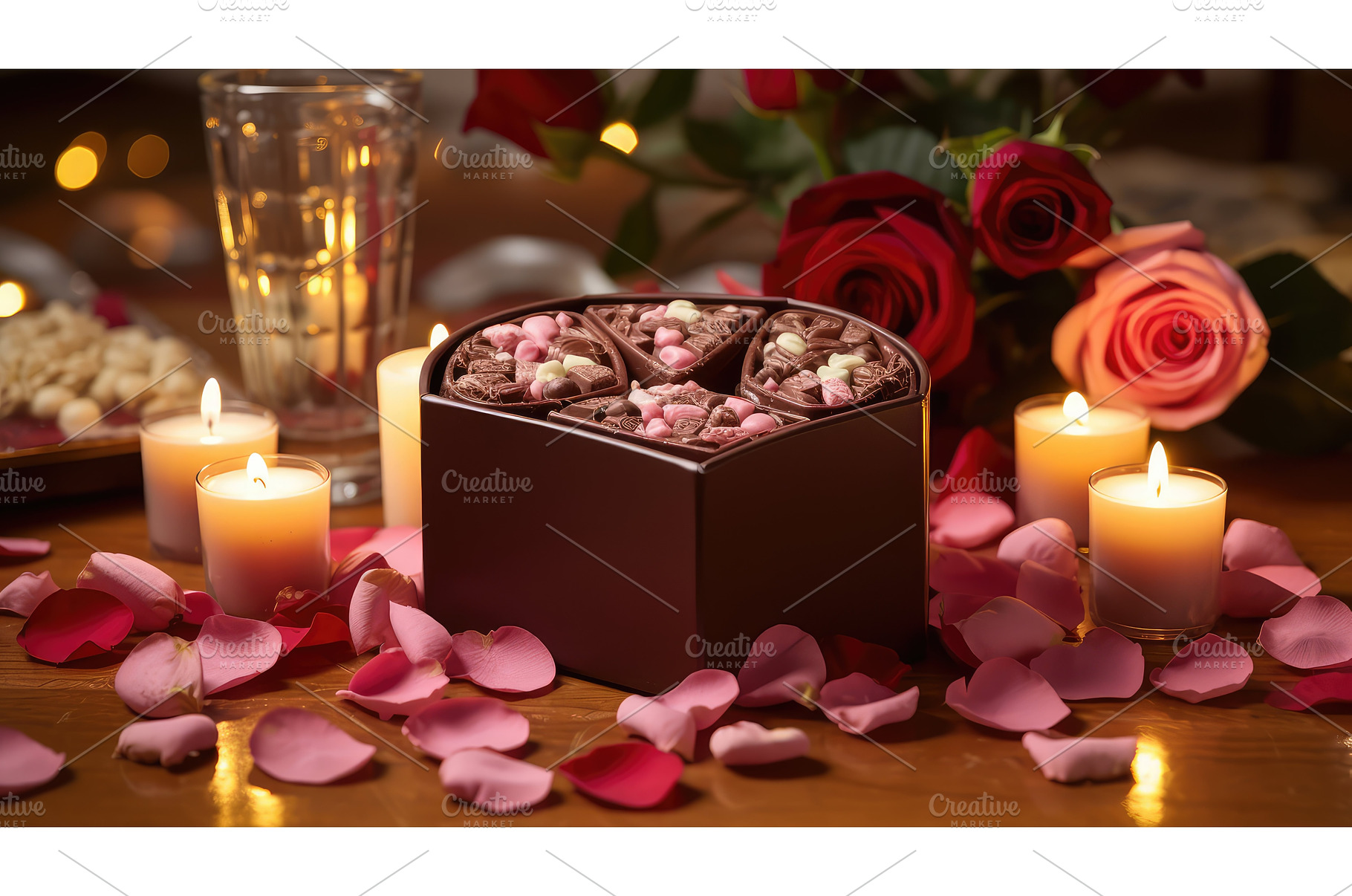 romantic chocolate heart box ai, a Beauty & Fashion Photo by pikepicture
