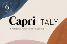 Capri Font Duo w/ 6 Free Logos
