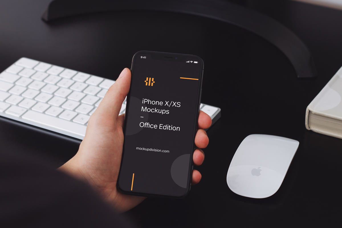 iPhone X/XS Mockups Office Edition, an iPhone Mockup by Fields (Photo 4 of 9)