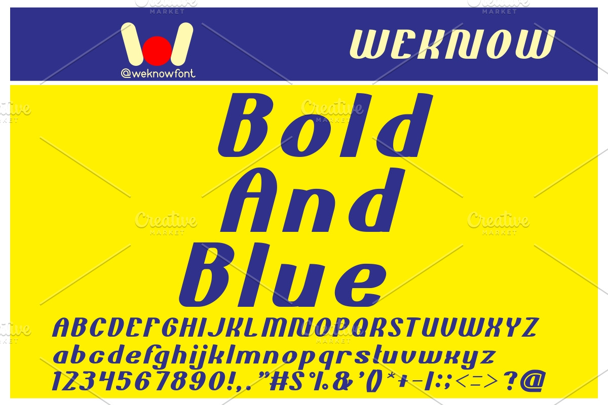 Bold and Blue font, a Font by weknow (Photo 2 of 5)