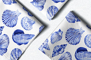 BLUE SEA SHELLS Seamless Pattern, a Pattern Graphic by AYAKA Studio Co. (Thumbnail 3 of 8)