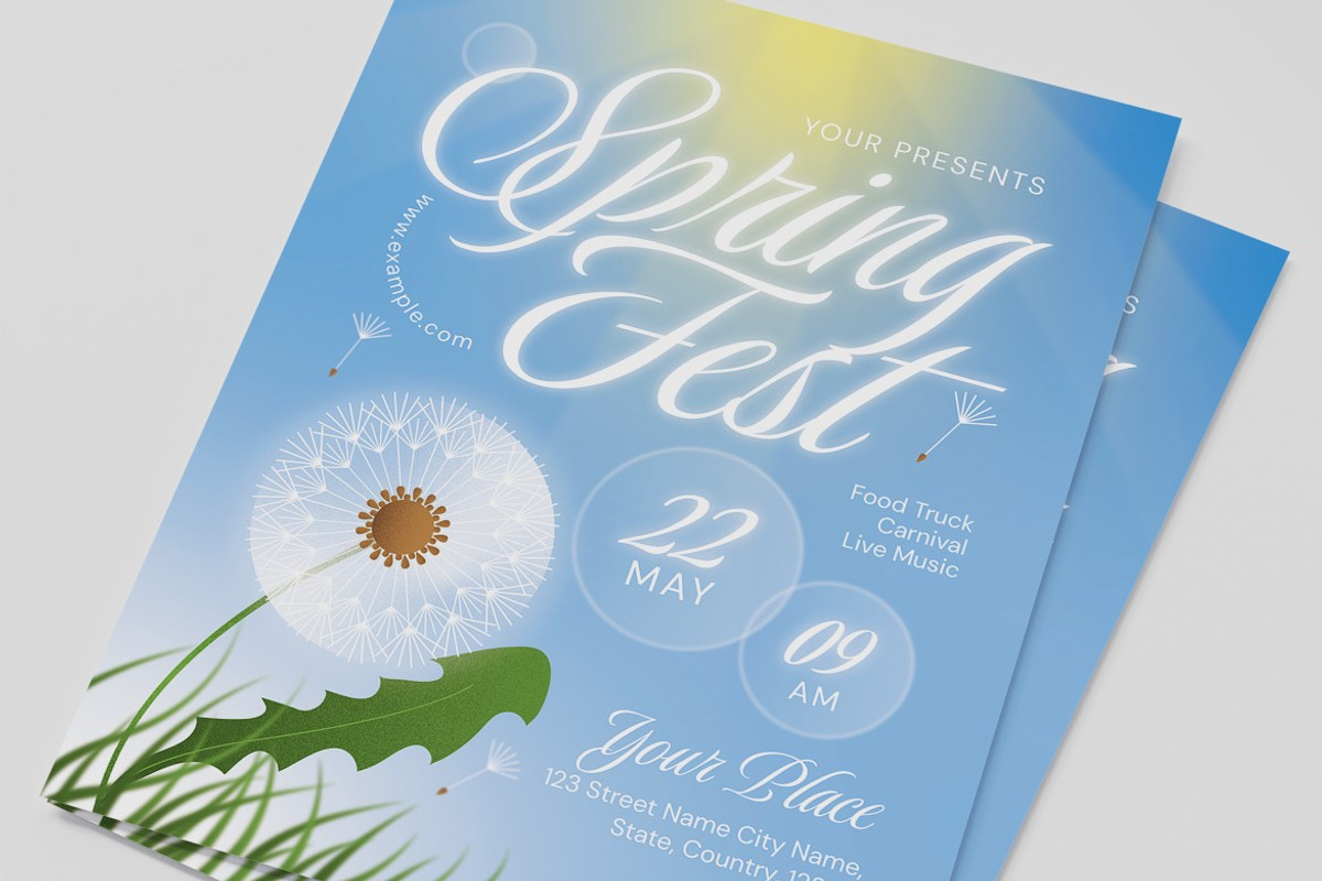 Spring Festival Flyer, a Flyer Template by graphicook (Photo 2 of 3)