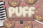 Puff 3D Brushes for Procreate, a Brush Add-On by AngelfishCreative (Thumbnail 1 of 10)