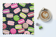 Macaron and blueberry leaves, a Pattern Graphic by Yummy (Thumbnail 7 of 9)