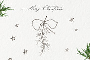 Christmas vintage line illustrations, a Decorative Illustration by Summer Nightingale Art (Thumbnail 3 of 7)