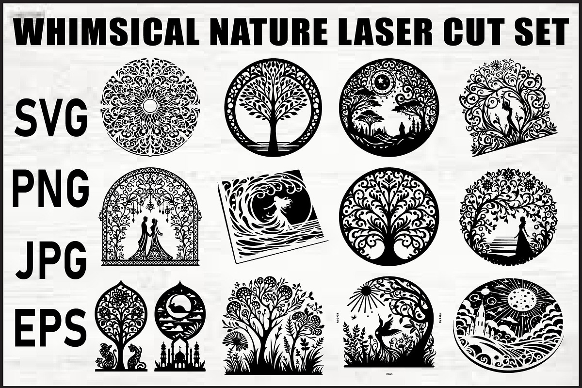 Whimsical Nature Cut Bundle, an Object Graphic by abu67222 (Photo 1 of 13)