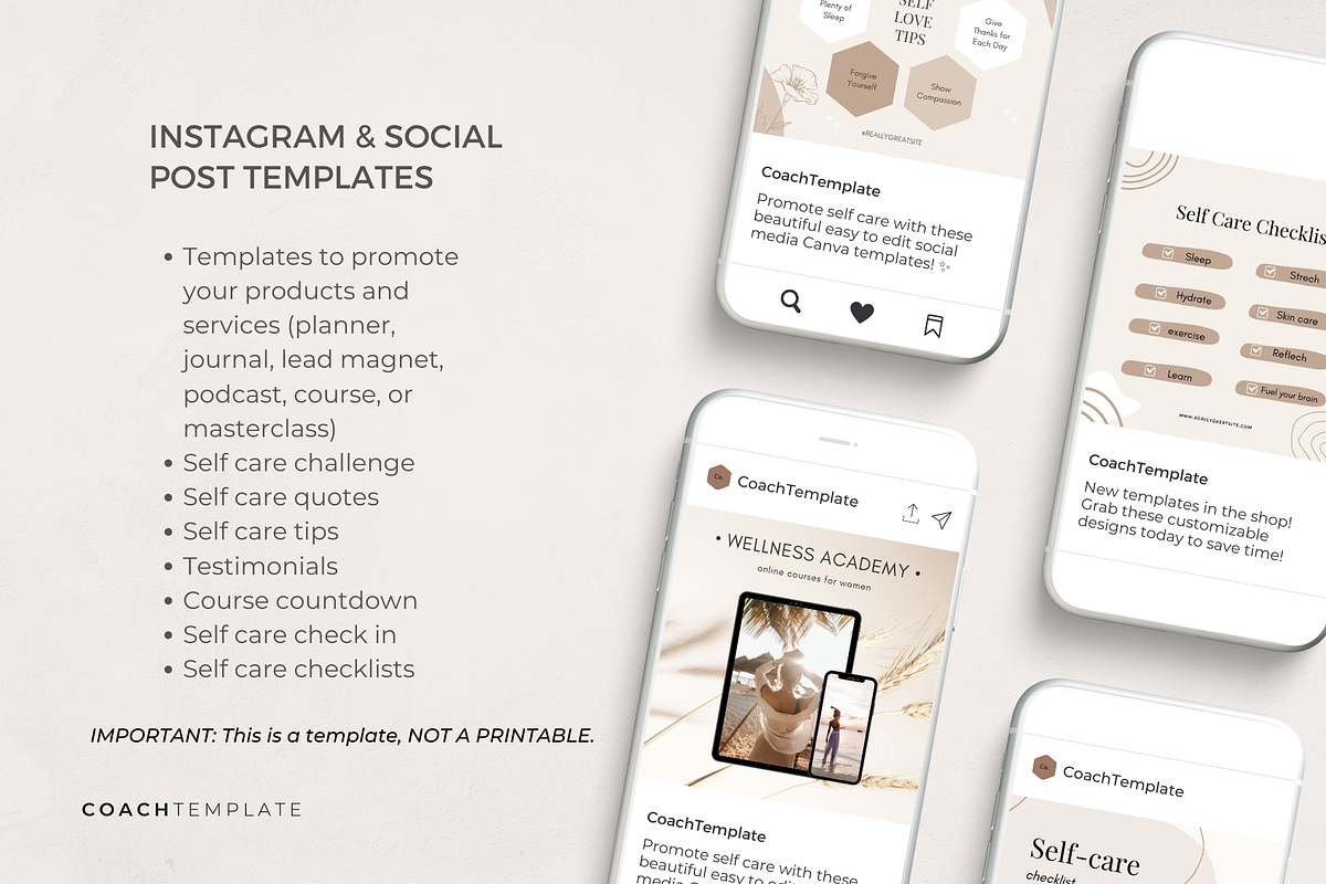Self Care eBook Template Bundle, a Brochure Template by COACHTEMPLATE (Photo 8 of 11)