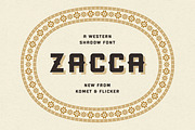 Zacca - A Western Shadow Font, a Sans Serif Font by Komet & Flicker (Thumbnail 1 of 13)
