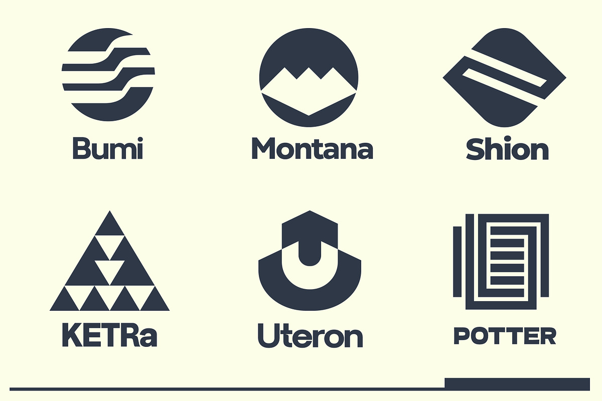 Geometric Logo Template Vol 5, a Solid Icon by Tekuni (Photo 2 of 10)