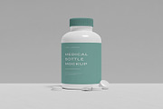 Supplement Bottle Packaging Mockup, a Cups & Container Mockup by Pexelcorner (Thumbnail 3 of 5)