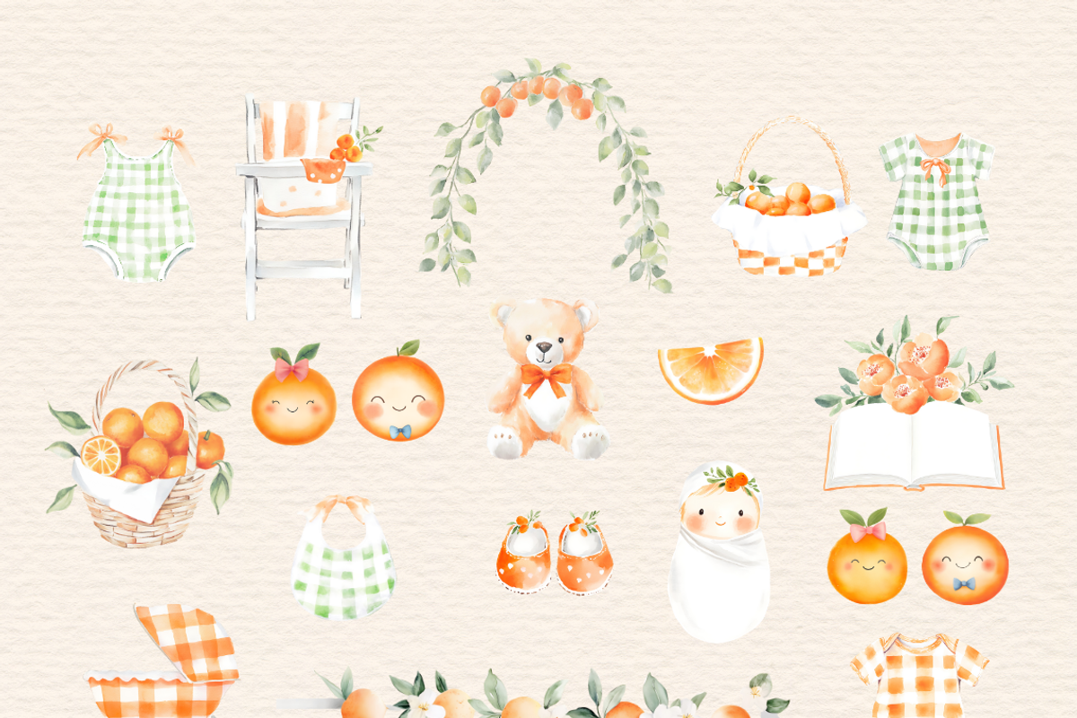 A little cutie baby shower clipart, a Decorative Illustration by Invite to Clipart (Photo 3 of 7)
